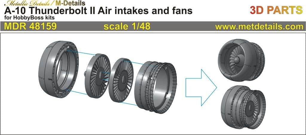 MDR48159-1/48 A-10 Thunderbolt II. Air intakes and Fans