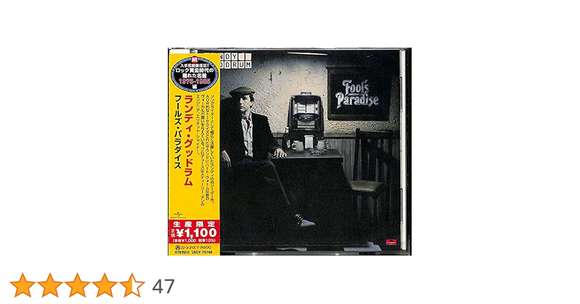 fools paradise  FICTION 日本未発売 フールズ・パラダイス [SHM-CD][CD] - ランディ・グッドラム