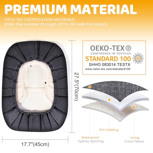 Image of Orzbow Winter Carseat Cover for Baby, Cozy Fleece, Universal Fit, Dark Grey