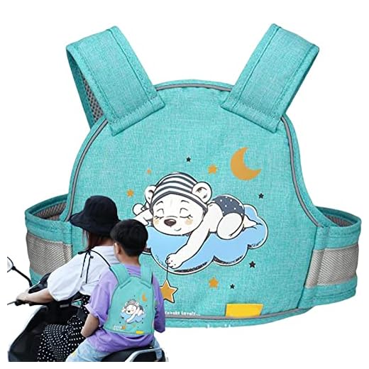 Segurança Ajustável para Motocicleta | Alça Segurança para Motocicleta Segurança para Veículos Elétricos Segurança,Coleira e arnês infantis para crianças 2 a 12 Sritob