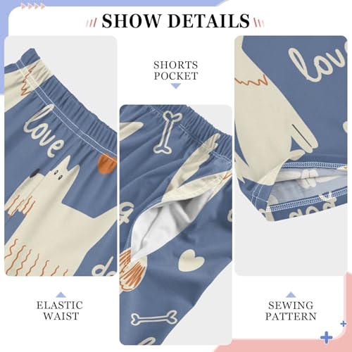 Boys' Pants Dogs Cute Animals Long Bottoms Jogger Pants Elastic Waist Trousers with Pockets S-XL4