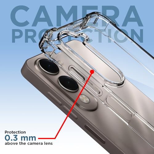 Image of Pikkme Back Cover for iQoo Z10 lite 5G / Vivo T4 lite 5G / Y19 5G / Y19e / Y04 4G / Y29s 5G PC + TPU Clear Transparent Raised Edges Shockproof Protective Phone Bumper Case(Transparent)