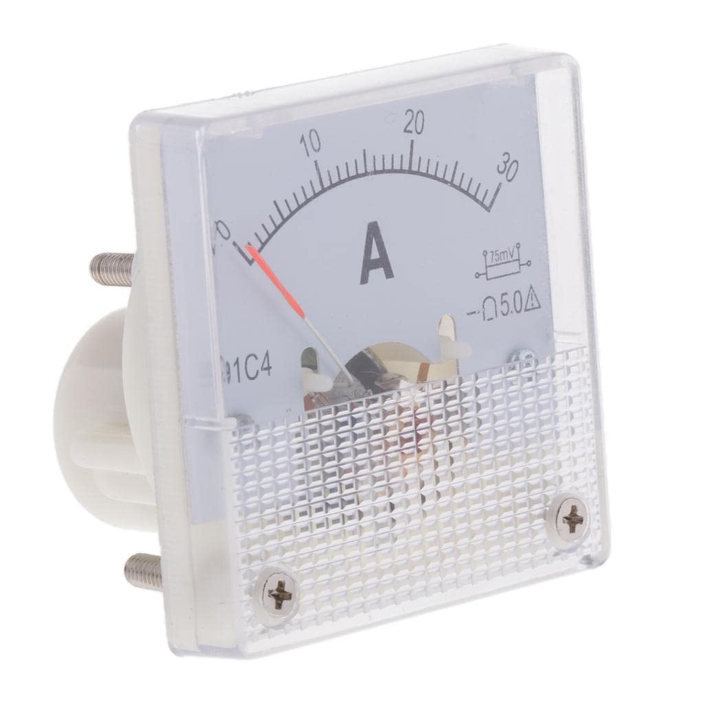 DC Ammeter Analog Panel Meter Amp Meter Current Panel Meter Gauge 0-30A(75mV)|Home & Garden | Tools | Measuring & Layout Tools | Electrical Testers-image-36