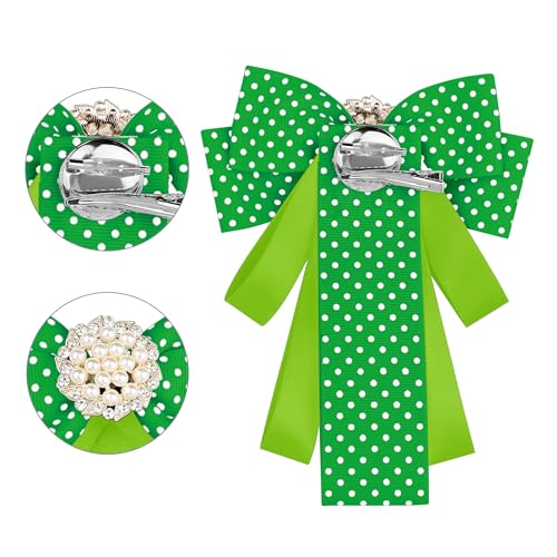 Image of Ribbon Polka Dots Bow Ties Cute Bowties for Women, Clip Fashion Collar Decoration