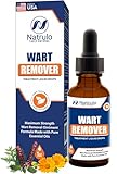 Natural Wart Remover Treatment Liquid Drops – Fast, Safe for Kids, Maximum Strength Wart Removal Ointment with Pure Essential Oils – No Pain, No Scarring, Easy to Use on Face, Neck, Body, Hands, Feet