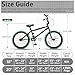 vollsch Freestyle BMX Bikes 20 Inch Kids Bicycle for 8-15 Years Old Teens, Boys, Girls, Beginner-Lever Riders, Black with Green Tires