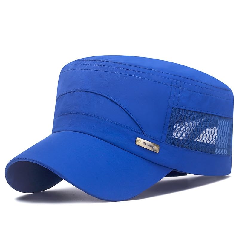 Casquette de baseball bleue pour hommes chapeau solaire réglable d'été