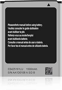 EB425161LU Battery, 1500mAh Rechargeable Li-ion Battery for Samsung Galaxy Ace 2 II Duos Galaxy J1 Mini (2016) / I739 / I759 / I669 / I8160 / J105H / S7562 / S7572 / S7580