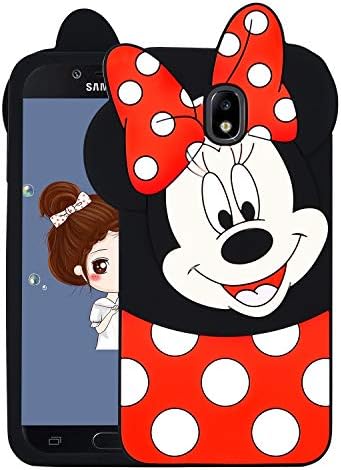 Allsky Case for Samsung Galaxy J3 2018/J3 V 3rd/Express Prime 3/Achieve/J3 Star,Cartoon Soft Silicone Cute 3D Cool Cover,Kawaii Unique Kids Girls Teens Animal Character Cases for J3 2018 Minnie Mouse
