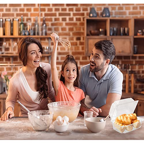 Mfdsj 200 Pieces Clear Hoagie Container, Plastic Hinged Food Container, Disposable Clamshell Take Out Food Containers For Salads, Hamburger, Fruit, Cake, Cookie #TOP3