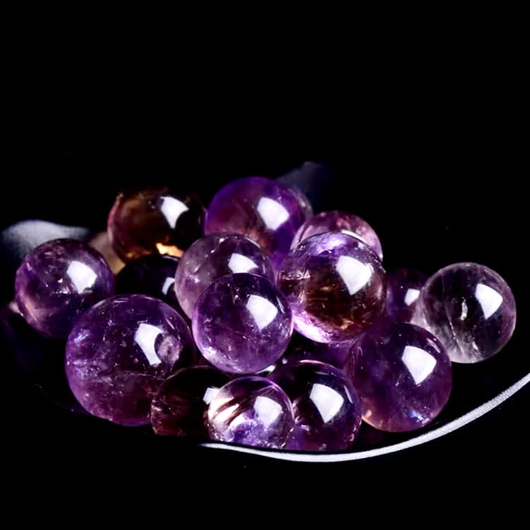 Sphère améthyste de qualité supérieure en quartz et fluorite véritable
