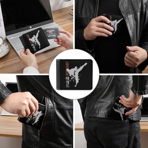 Taekwondo Fashion Bifold Wallets for Men Women Slim & Thin Credit Card Holder Wallet Purse Gifts3