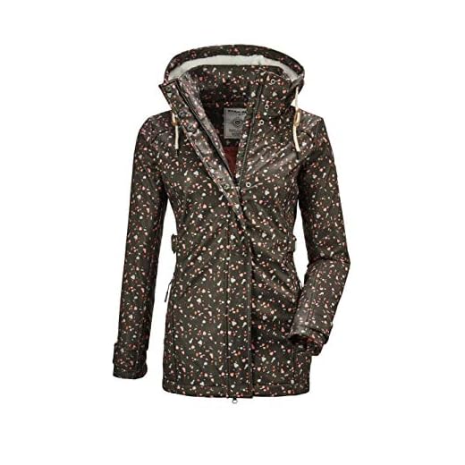 G.I.G.A. DX damer Cushy WMN Jckt A Casual Softshell jacka med dragkedja huva, grön antracit, 36