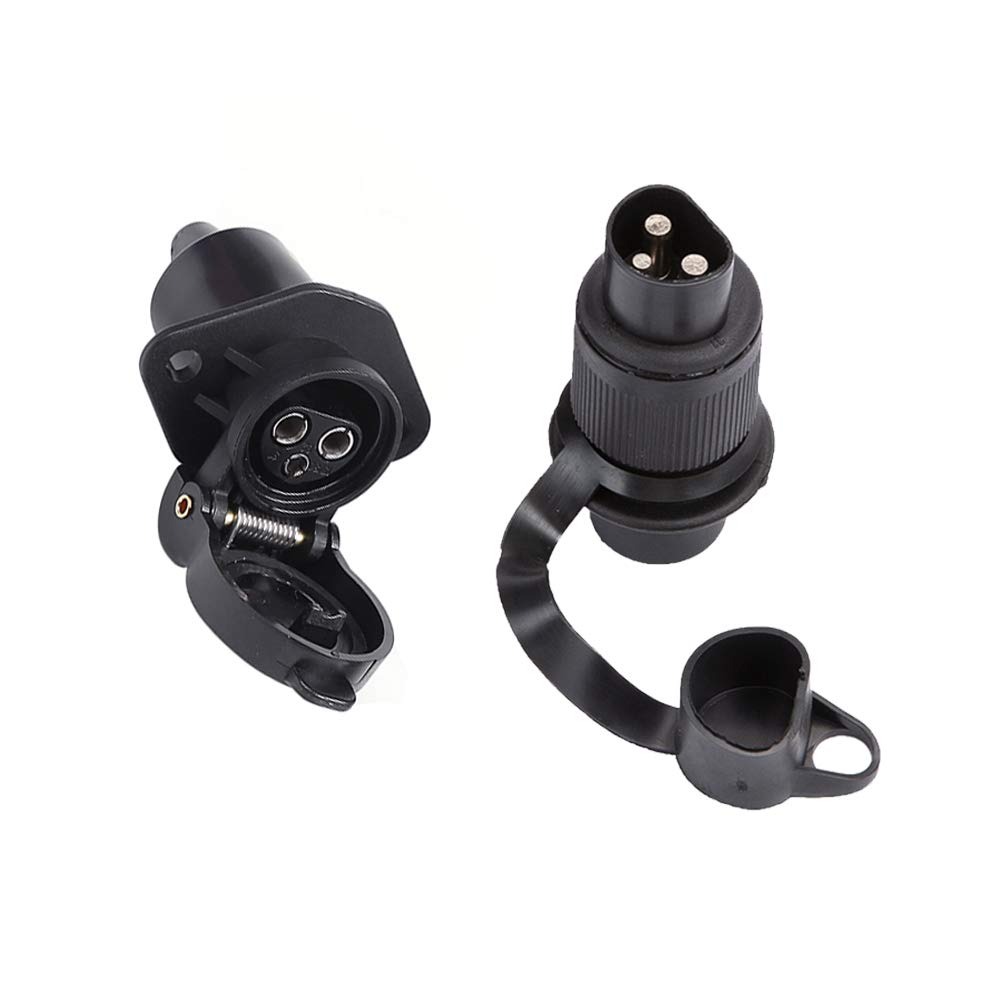 ETUKER Spina Presa Rimorchio 3 Poli, 12V Spina Rimorchio 3 Poli