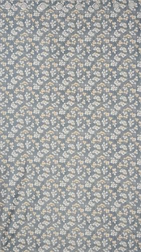 Image of Floral Printed Home Decor Curtains for Living Room, Bedroom Doors and Windows Panel, Parda, Eyelets Hanging, Grey, 4 x 8 Feet, 1 Piece