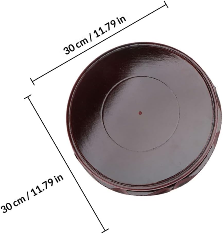 Rotatable 30cm Wooden Display Base Pedestal for Flowerpots Fish Tanks Buddha Statues Decorative Ornament Holder Indoor Plant Stand