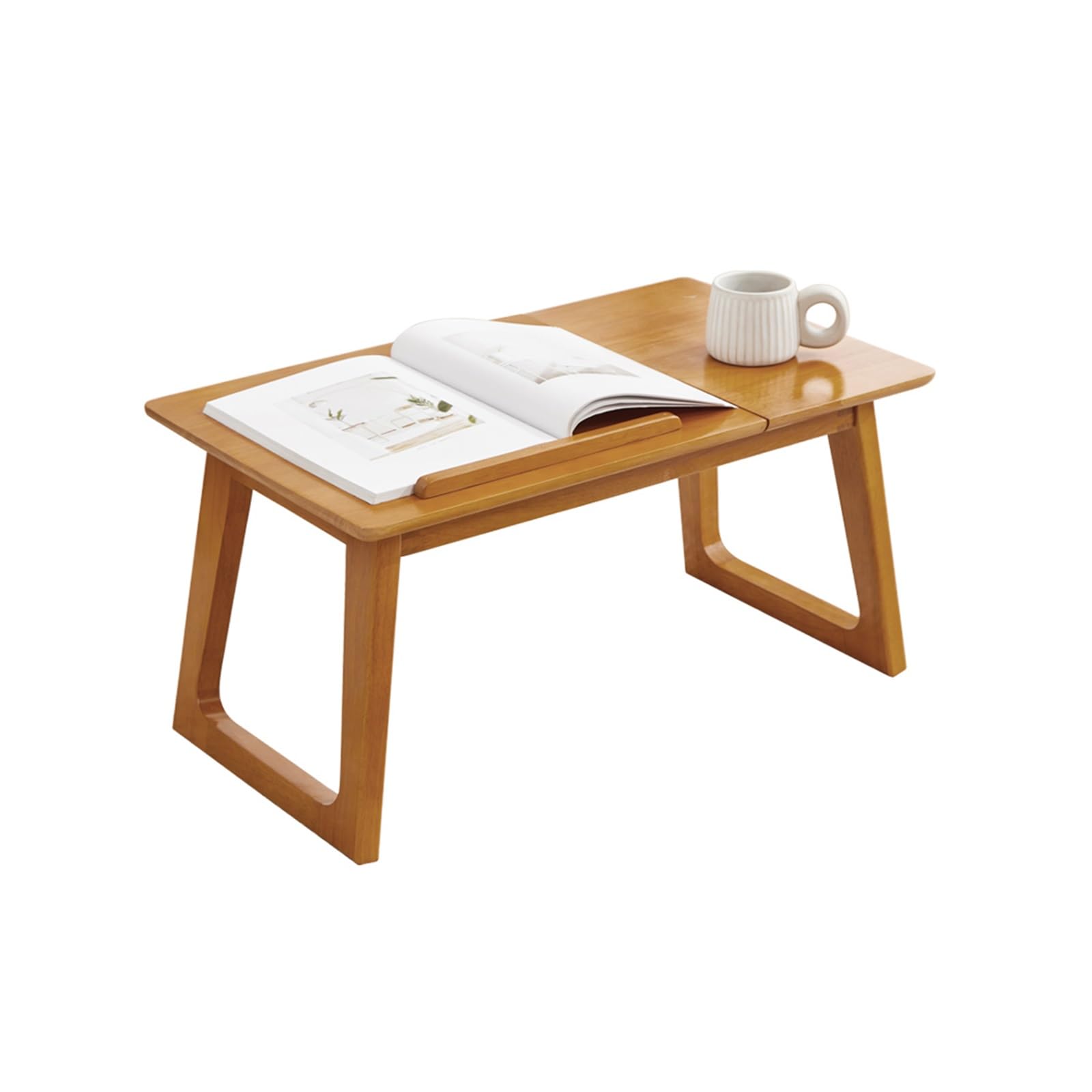 Table basse japonaise pliable en bois vintage pour salon de thé et balcon