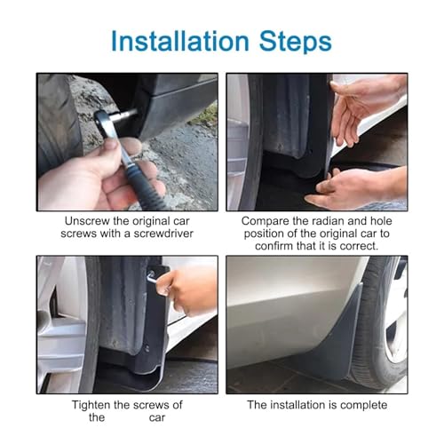 Guardabarros para Skoda Octavia A5: juego de 4 faldillas protectoras negras 3