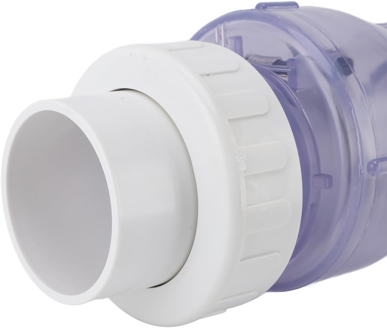 2 Inch Check Valve, Transparent PVC Pool Accessories for Water Flows Observation and Backflow Prevention for Pumps and Swimming Pools