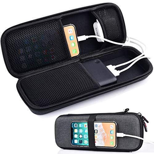 Funda rígida para RAVPower 26800mAh - Estuche de Cuero EVA Bolsa Protector con Bolsillo Incorporado y Ranuras por COMECASE