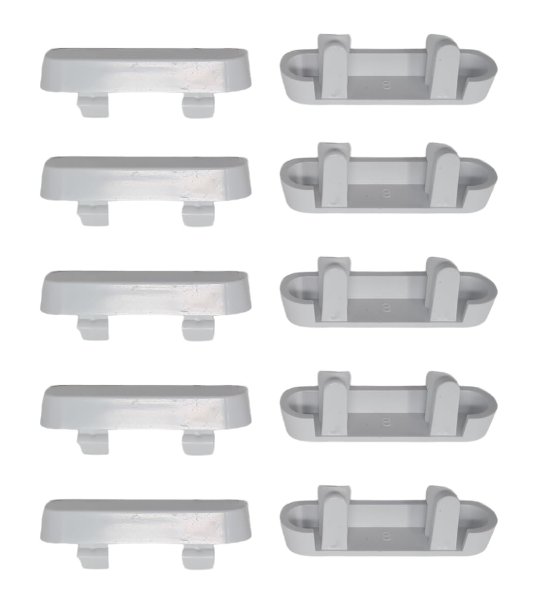 fiXte 10 x Window Drainage Cover Caps Weep Hole Covers for UPVC Windows RAL 9010 White