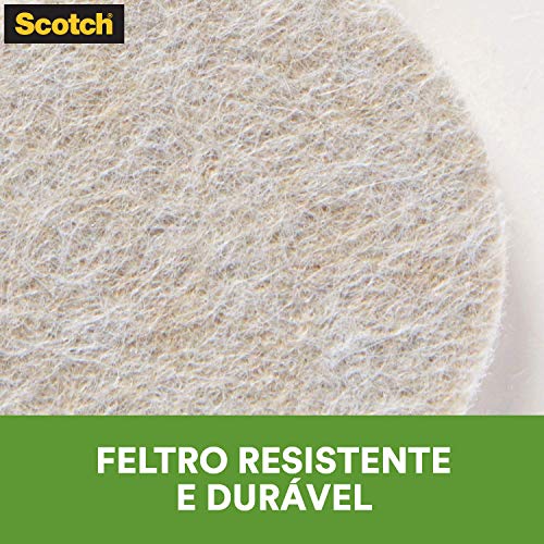 Feltro Sintético para Móveis Leves 3M Scotch Quadrado Branco Extra Grande - 4 unidades