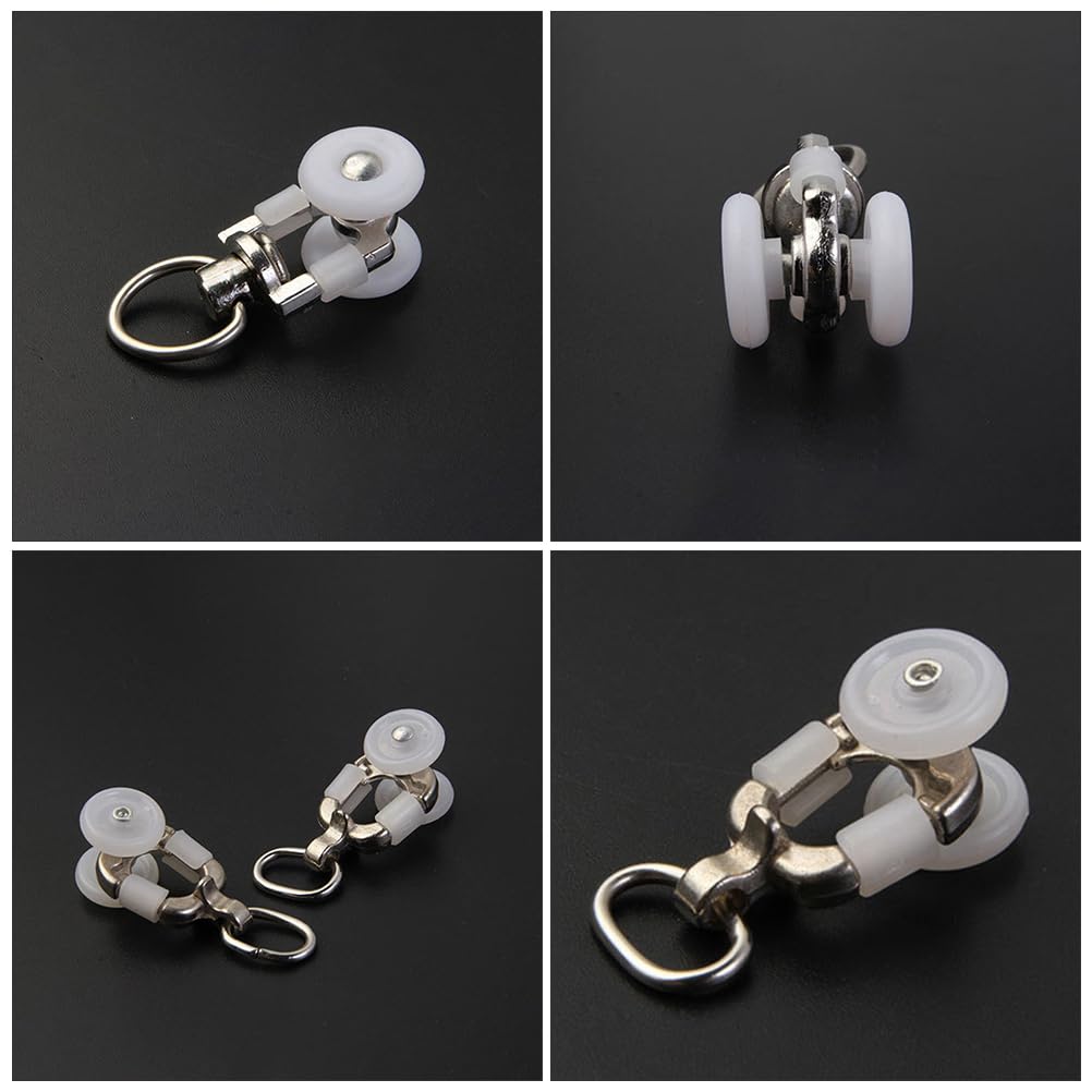 20 Ganci Scorrevoli Per Tende - Rulli Per Binari A Scorrimento Dolce | Accessori Per Tende A Rullo E Pulegge