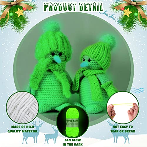 Willbond WILLBOND-QP-VFER45 5 Rolls Glow In The Dark Yarn Luminous Crochet Yarn thumb #2