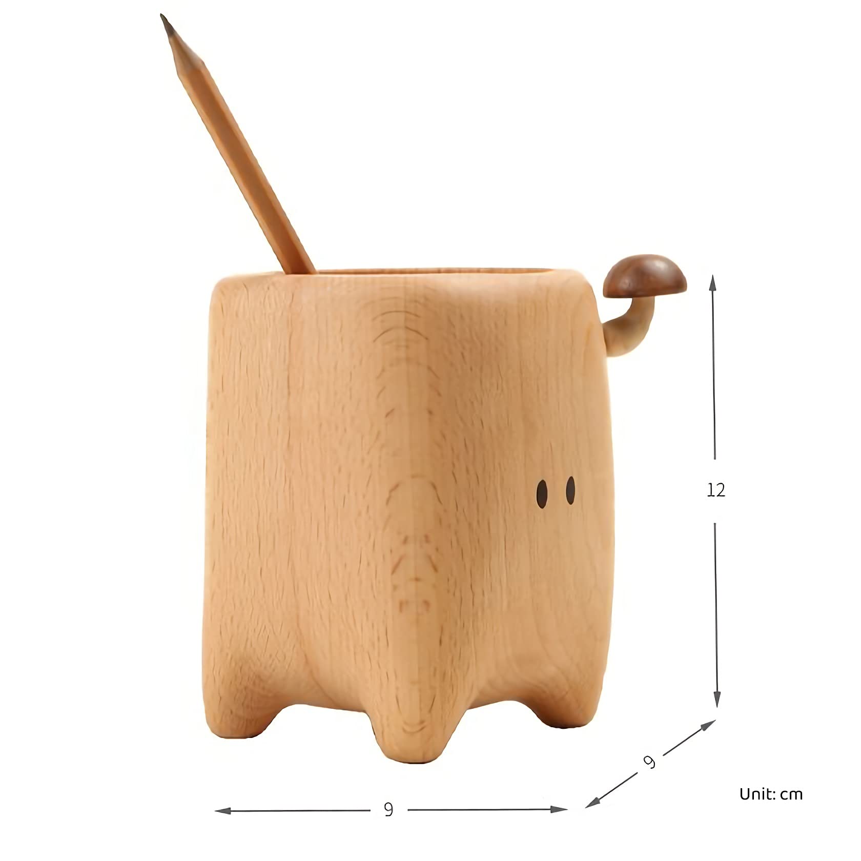 Pot à crayons en bois de hêtre pour bureau, baguettes, vaisselle, multi-usages
