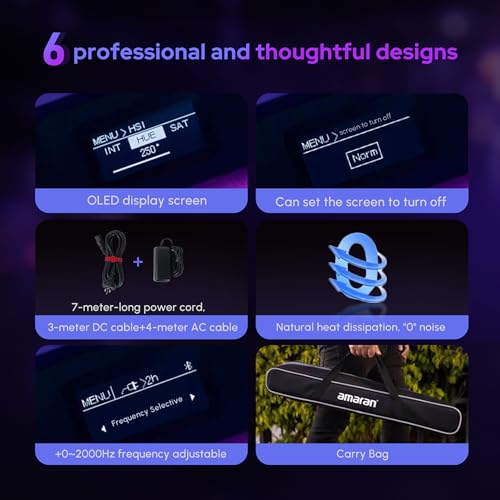 Aputure Amaran T2C RGBWW LED Tube Light 2500K to 7500K,Support APP and DMX Control (T2C 20W 23.6inch/60CM)