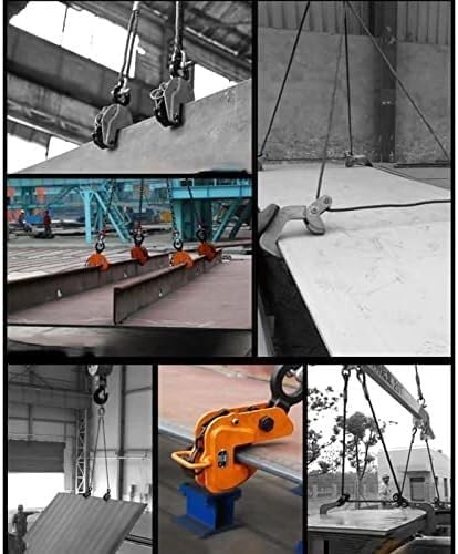 Steel Plate Lifting Clamp, Vertical Metal Lifting Tool for Flat Steel, 2 Ton Capacity, Industrial Equipment for Safe Handling