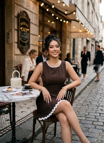 Image of GRECIILOOKS A-line One Piece Dress - Stylish Midi Party Dress for Women | Summer Casual Wear for Events, Date & Evening Look Western Stylish Bodycon Dresses