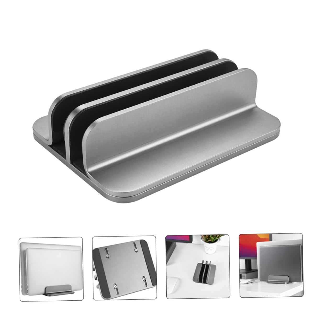 SECFOU Soporte De Aluminio para Portátil Base para Escritorio Fácil De Transportar