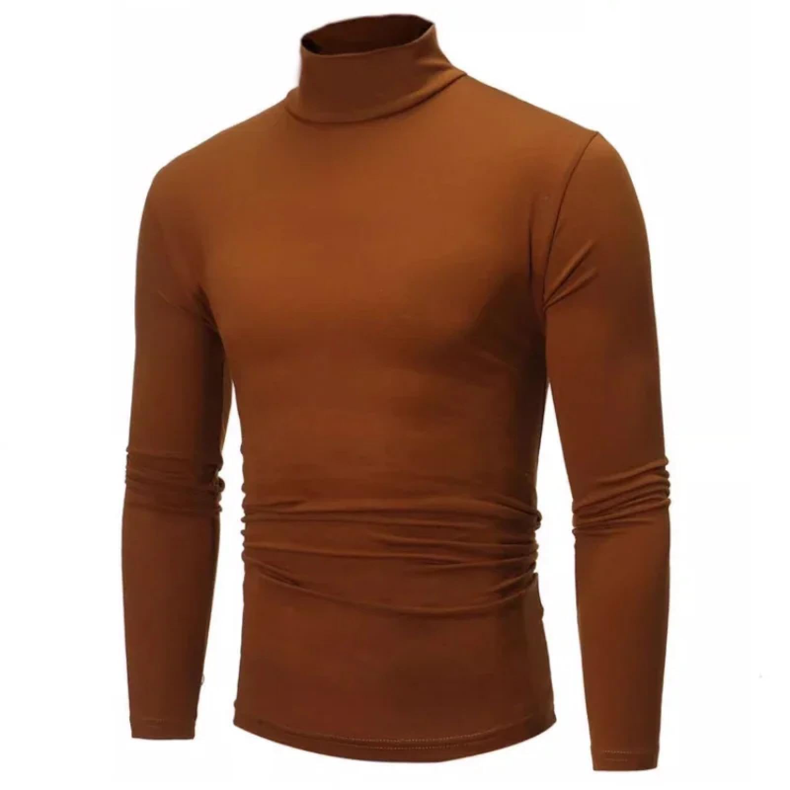 Men Camicia Uomo Casual Formale Shirt Lunghe Manicheautum Inverno Uomini Biancheria Intima Casual Dolcevita Manica Lunga Top Pullover T-Shirt Felpa Elastica