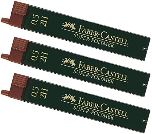 Faber-Castell 0.5mm F Super-Polymer Fineline Lead (Pack of 12)