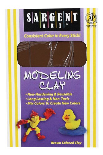 Sargent Art 22-4088 Nonhardening Clay, Brown