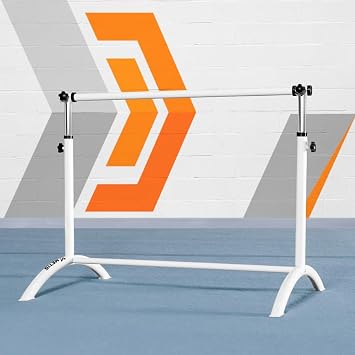METIS Adjustable Ballet Barre | Portable Freestanding Dance Barre for Home Workouts, Ballet & Barre Training   Sturdy Powder Coated Steel Stretch Bar with Adjustable Height