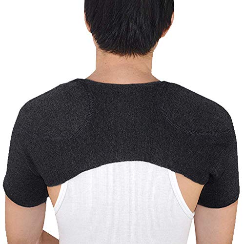 XGOPTS Schulterwärmer Damen Herren Schulterbandage Schulterpolster Wolle Schulterstütze Wärme Schulter Bandage Nackenwärmer für Rücken XL