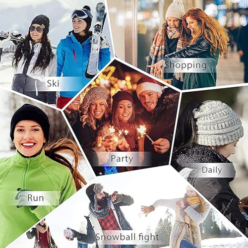 TMTGTS Weiche Brötchen WinterMütze Damen Pferdeschwanz Messy Bun Beanie Tail Knit Slouchy Hat Warme Stretch Zöpfen Loch Loop Slouch Strickmütze für Damen Mädchen Langen Haaren EIN Stücke(1#)