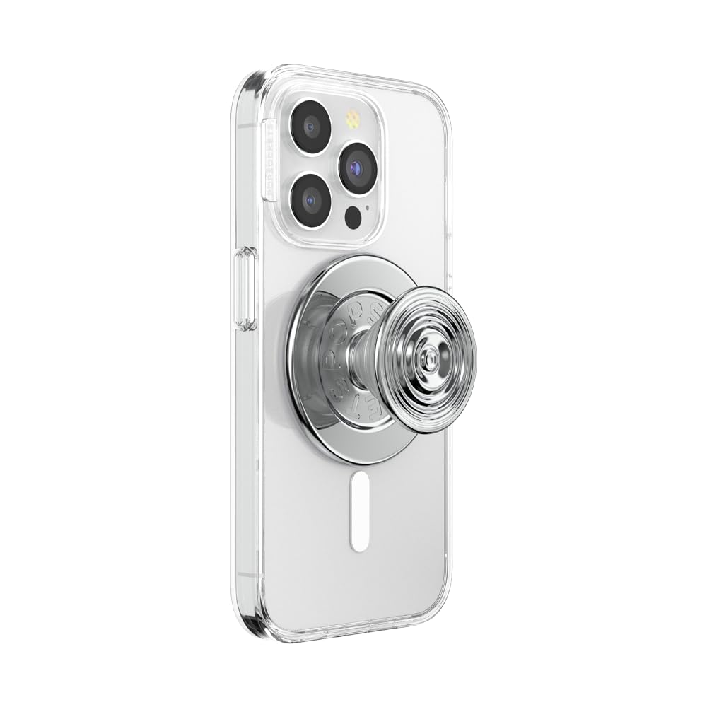 PopSockets Phone Grip for MagSafe with Kickstand, Magnetic Stand, Swappable Top, Secure Hold for iPhone MagSafe Cases, Phone & Tablet Grip - Ripple