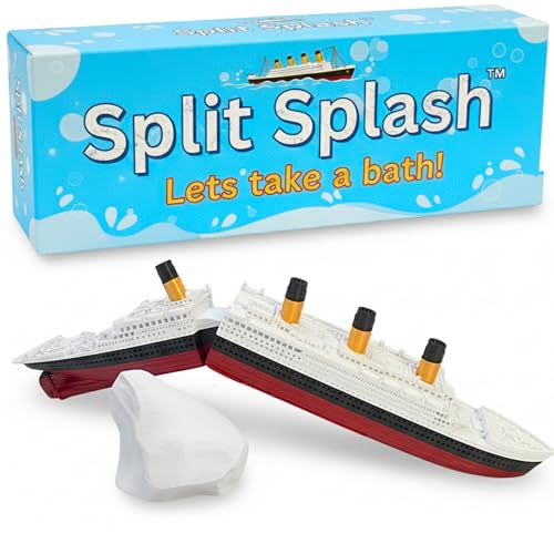 SplitSplash Realistic Split in half Titanic Bath Toy and Pool Toy - Titanic Toy Titanic Ship Titanic Cake Topper Historically Accurate Breakable Titanic Boat Titanic Replica