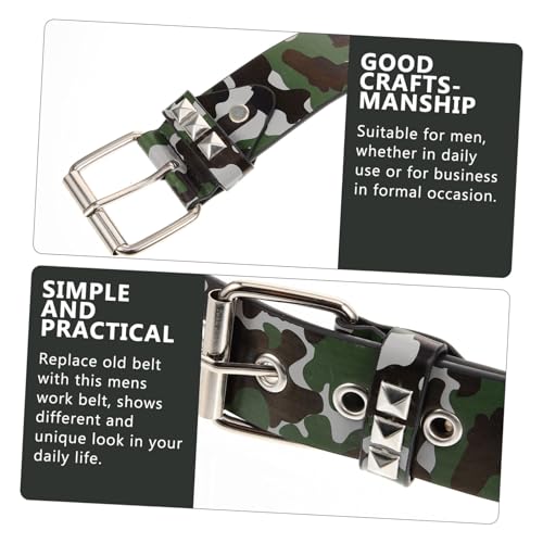 Men Adjustable Belt Stylish Casual Waistband for Pants and Jeans Faux Waist Belt for Everyday Use Fashionable Accessory for Men and Women Camouflage4