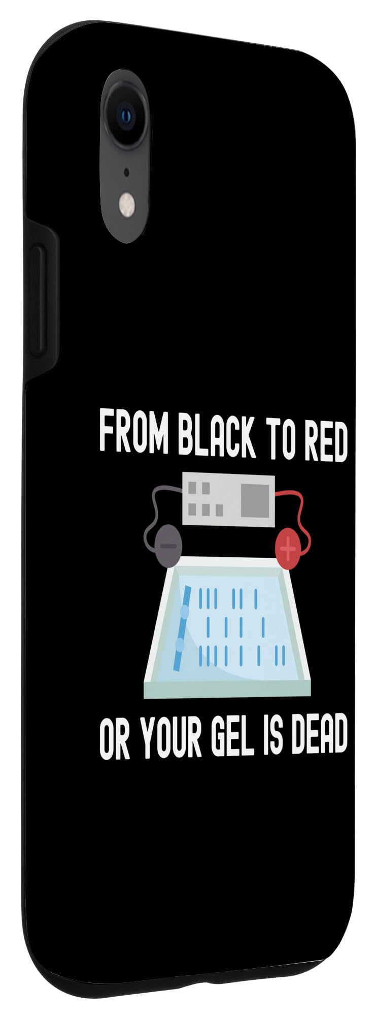 iPhone XR From Black To Red Or Your Gel Is Dead - Funny PCR, DNA, RNA Case - Image 3