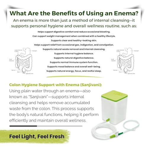 Image of PVC Enema Kit 1500 ML for Home use with Instruction | Enema home kit for Adults Reusable & washable (Enema Pot: Pack Of 1)