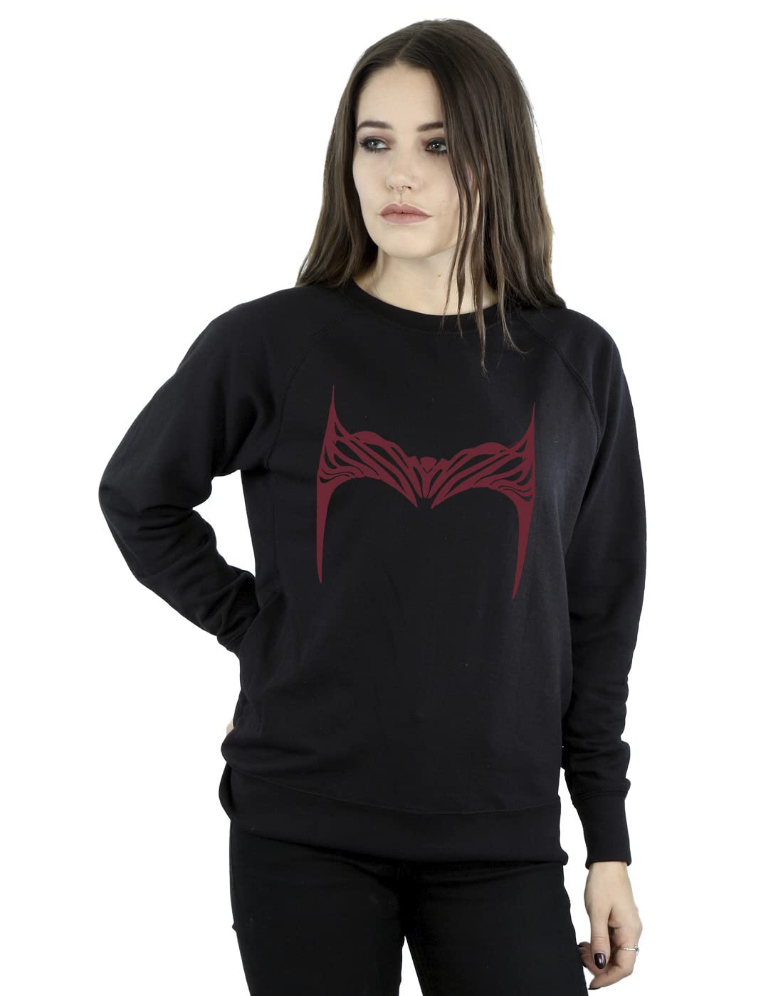 Marvel Women's Doctor Strange Wanda Crown Sweatshirt Black Small
