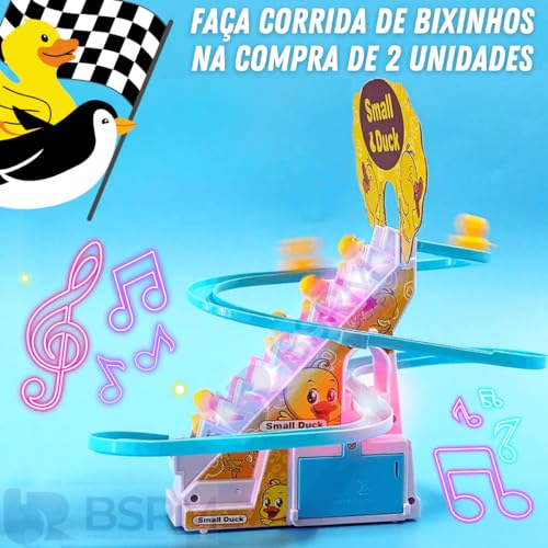 Brinquedo Patinho Pista Musical Escorregador Pato Infantil Escorrega Com Som Criança Carrinho Patinh