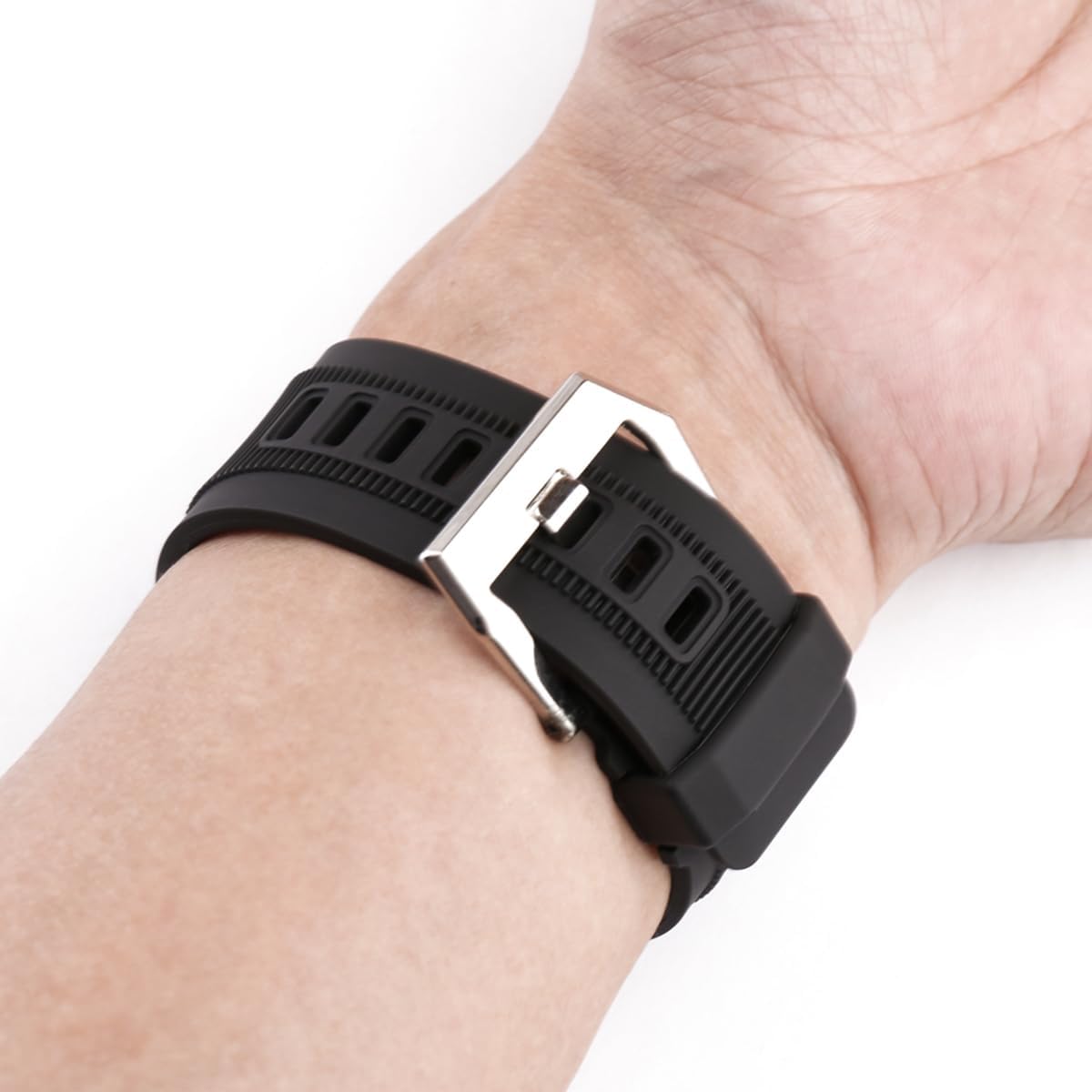 Men's 24mm rubber watch band Replacement Fit for Bell & Ross B&R-01 B&R-03 Outdoor Sports silicone watch Strap Bracelet wristband Accessory Pin buckle