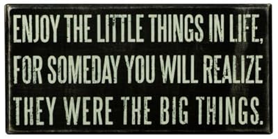 Primitives by Kathy 15861 Classic Box Sign, 8 x 4-Inches, Enjoy The Little Things