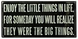 Primitives by Kathy 15861 Classic Box Sign, 8 x 4-Inches, Enjoy The Little Things