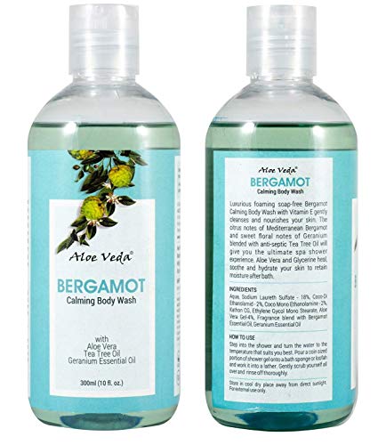 Image of Aloe Veda Bergamot Calming Body Wash and Luxury Shower Gel For Men and Women (Bergamot)
